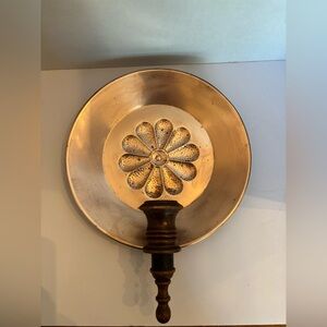 Vintage Hammered Copper & Wood Wall Sconce Farmhouse/Retro